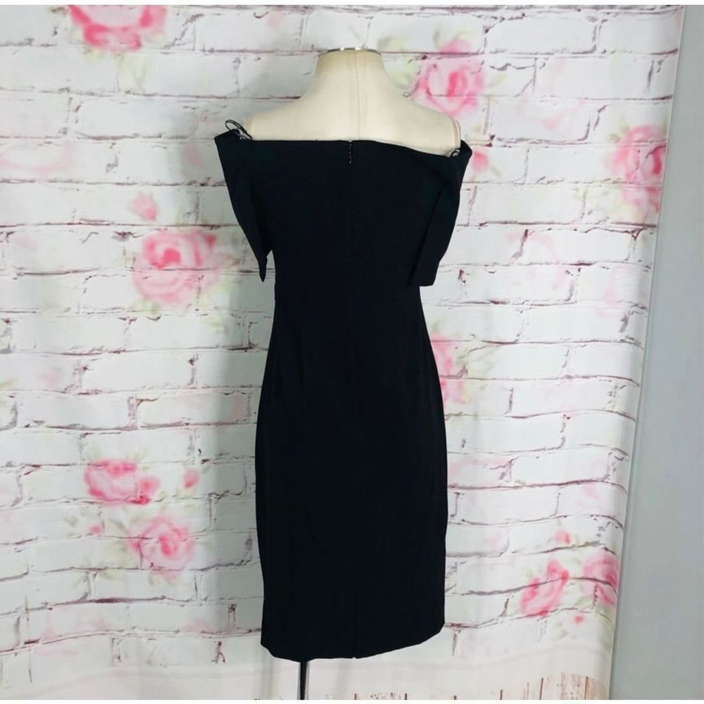 Vince camuto NWOT black off the shoulder cocktail party dress size 2 - Picture 10 of 14